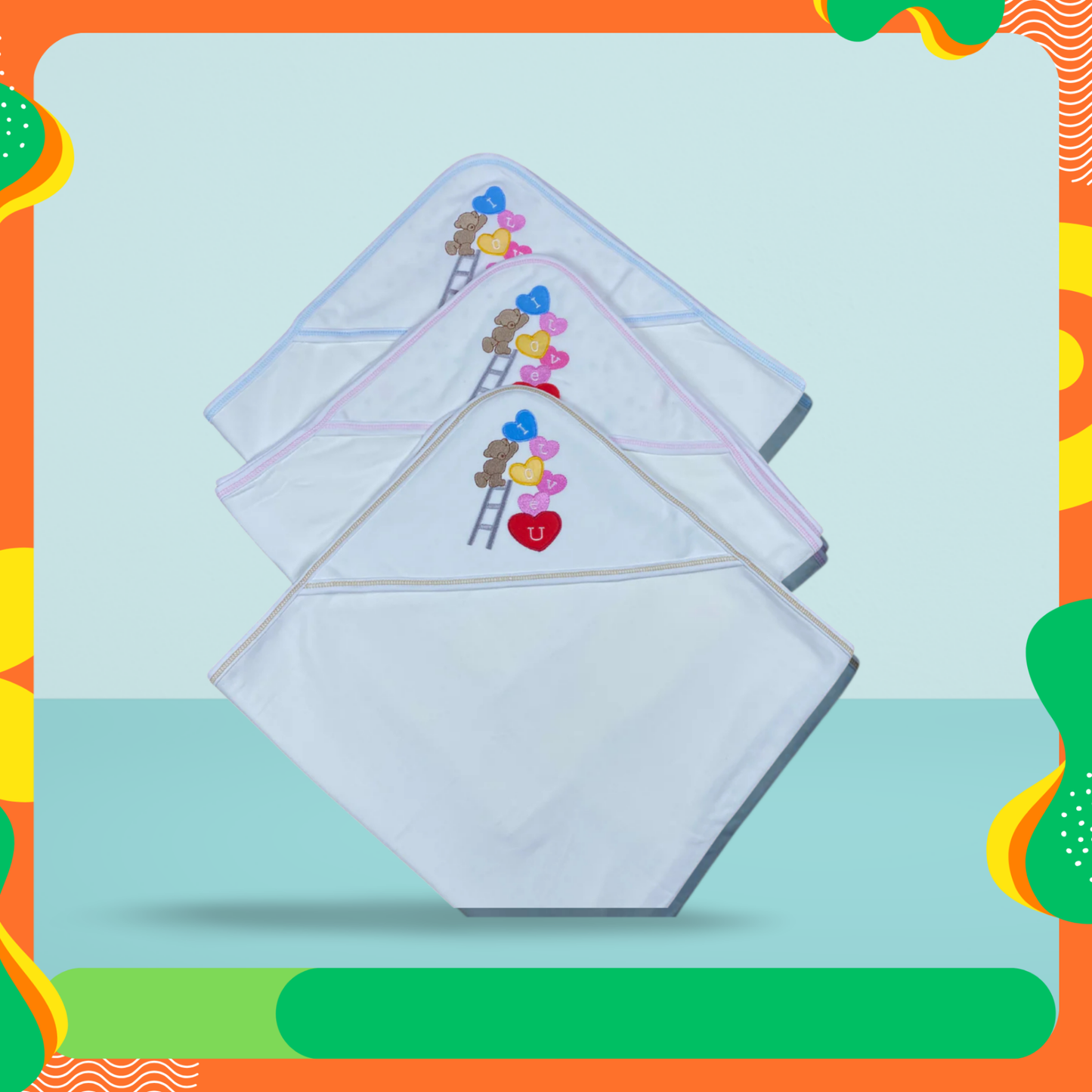 Imported Thai Cotton Terry Hooded Wrapping Sheets