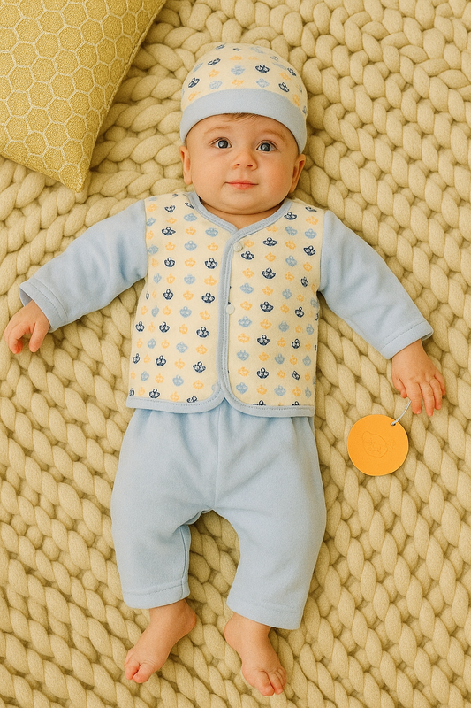 Mushroom Print 3 Piece Sleeper Suit Starter Set