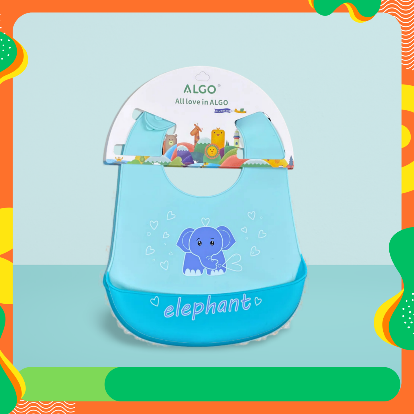 Imported Algo Baby Unisex Baby Silicone Bib