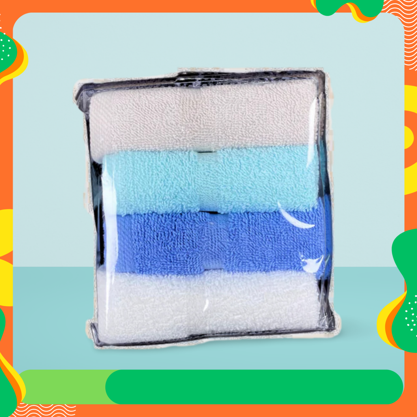 Washcloths Set (Pack of 4) 100% Cotton Premium Quality