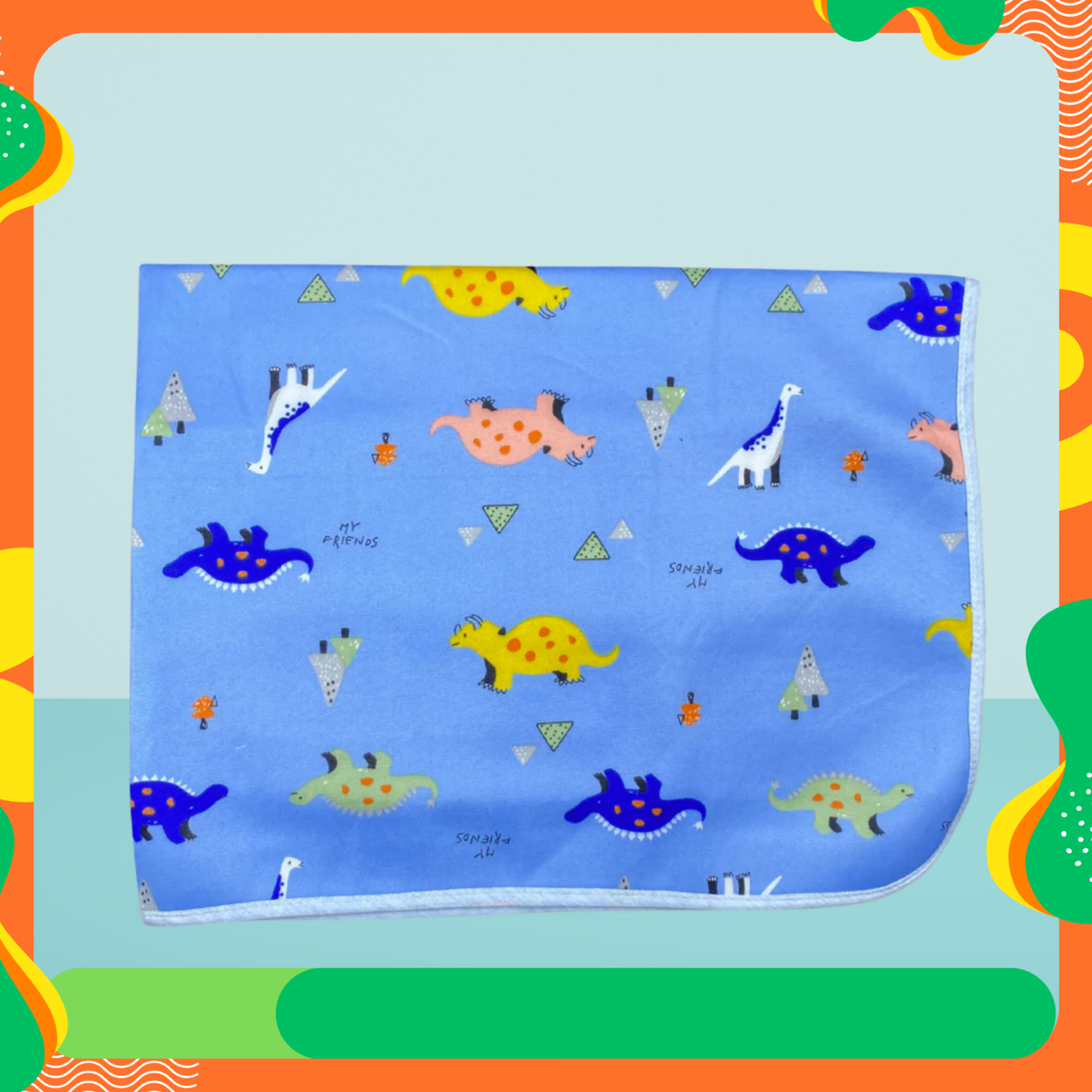 Premium Dinosour Print Waterproof Diaper Changing Mat (Imported)