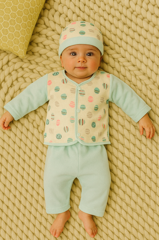 Round Print 3 Piece Sleeper Suit Starter Set