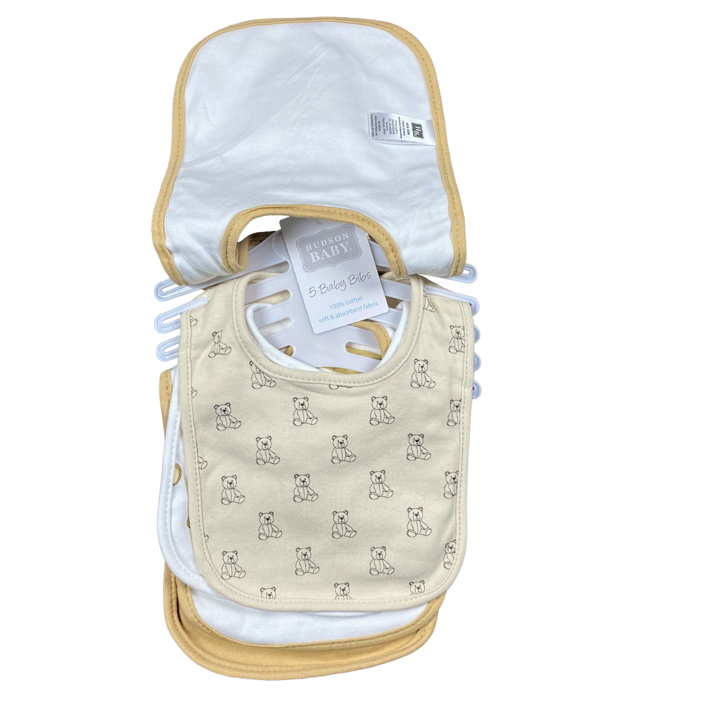 Hudson Baby Bear 5 Piece Bib Set