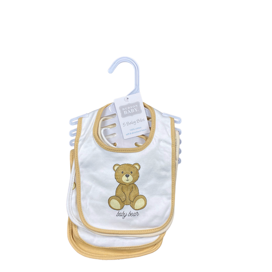 Hudson Baby Bear 5 Piece Bib Set